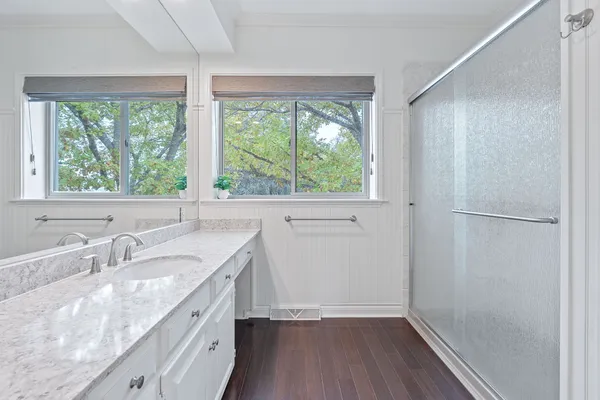 a kitchen with a sink and a window
