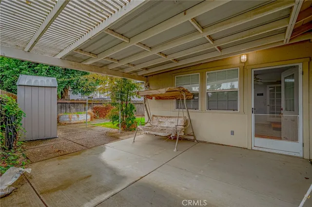 a view of a room with wooden walls