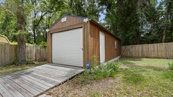 a backyard of a house
