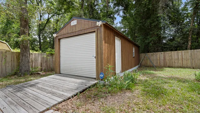 a backyard of a house