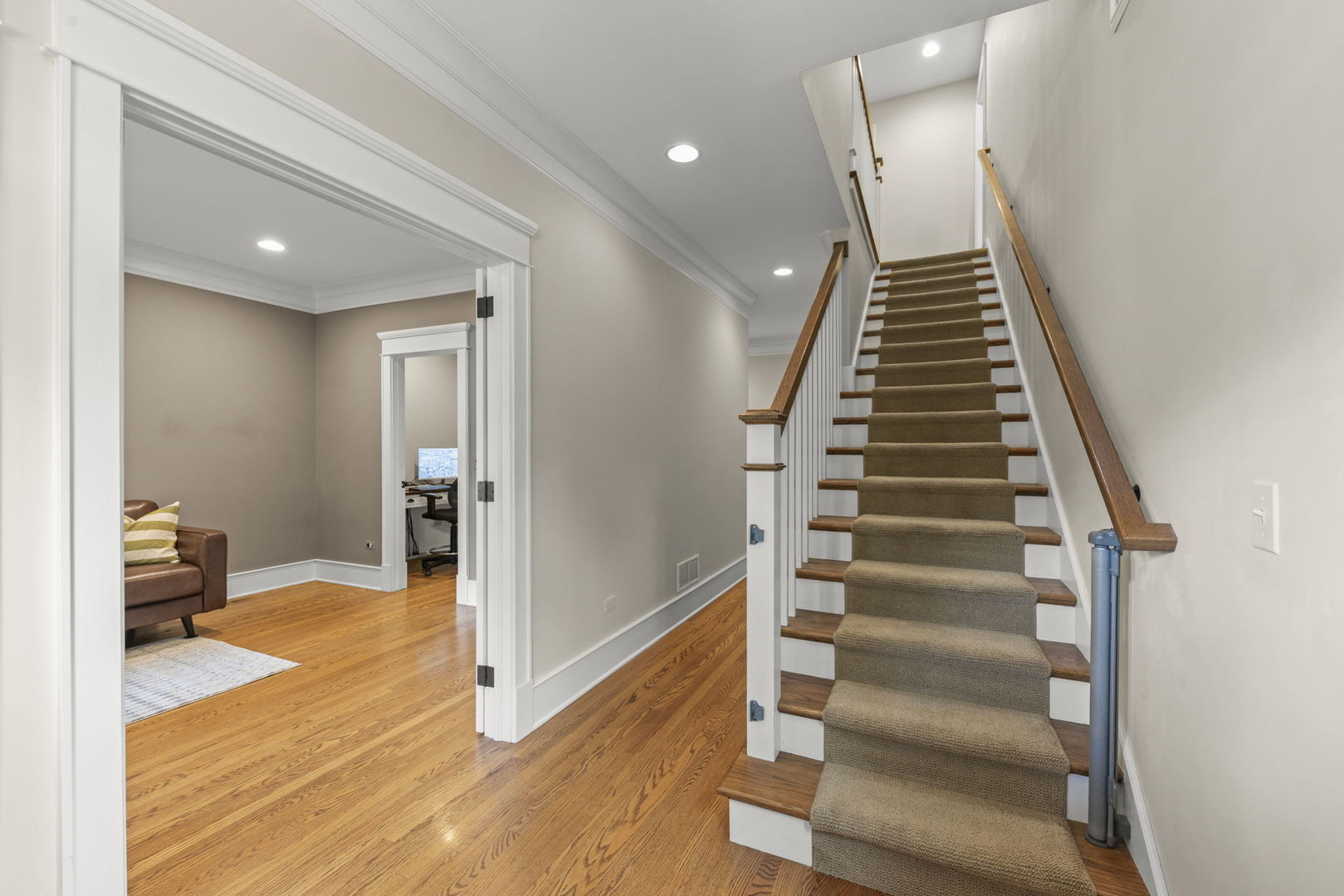 900 East Indiana Street Wheaton, IL 60187 - Photo 3 of 54 a view of entryway and hall with wooden floor