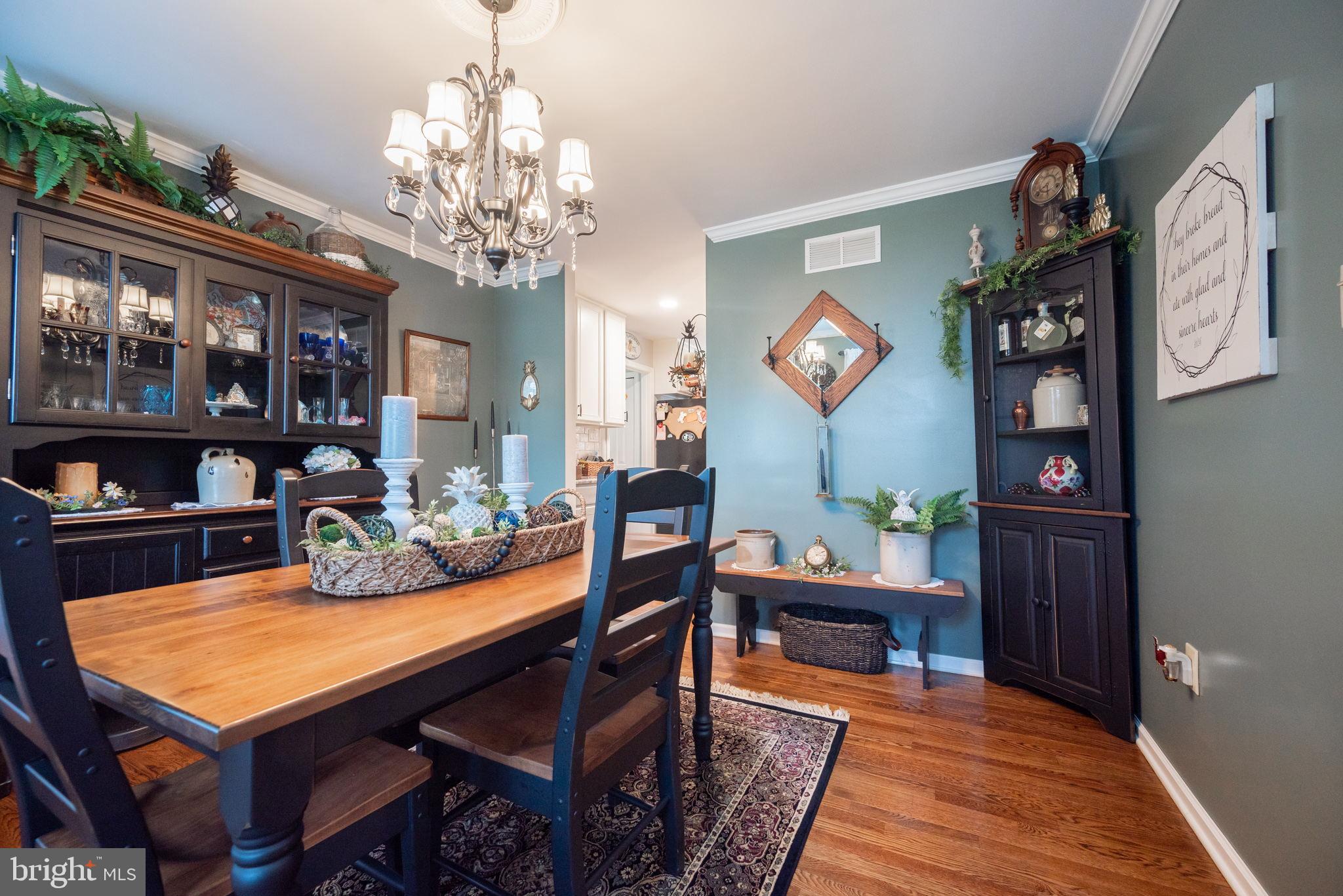 The dining room is across the hall...
