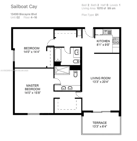 $216,000 | 13499 Biscayne Boulevard, Unit 702, North Miami, FL 33181