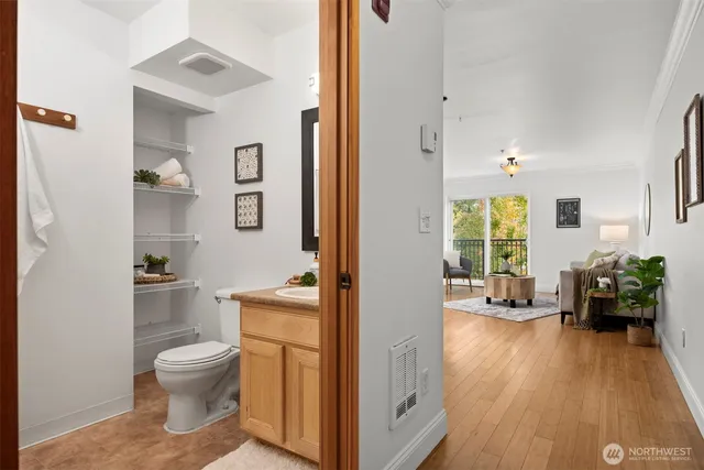 a view of a living room and dining room