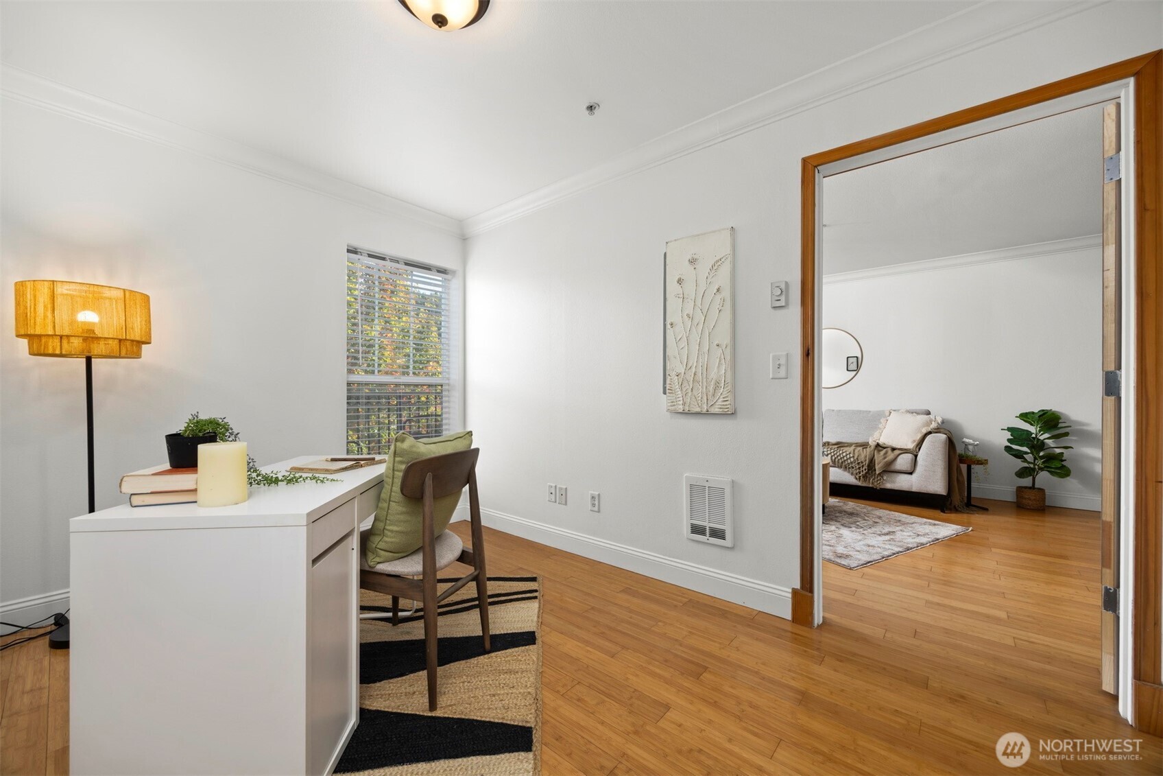 1001 North State Street, Unit 403 Bellingham, WA 98225 - Photo 28 of 34 a view of a workspace with furniture and a window