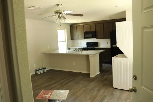 a view of a backyard with a small area