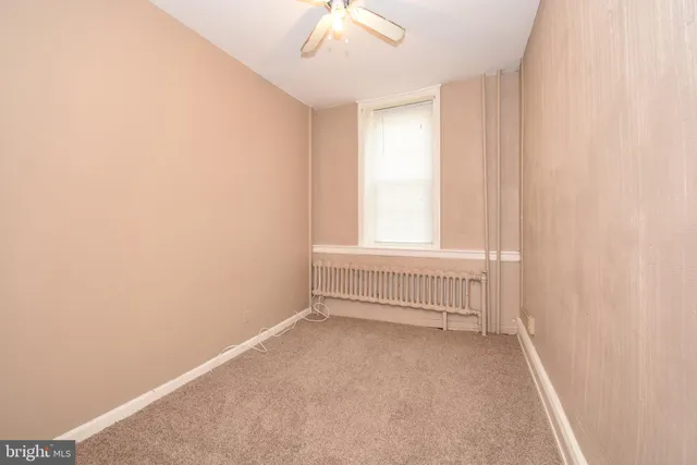 an empty room with a window