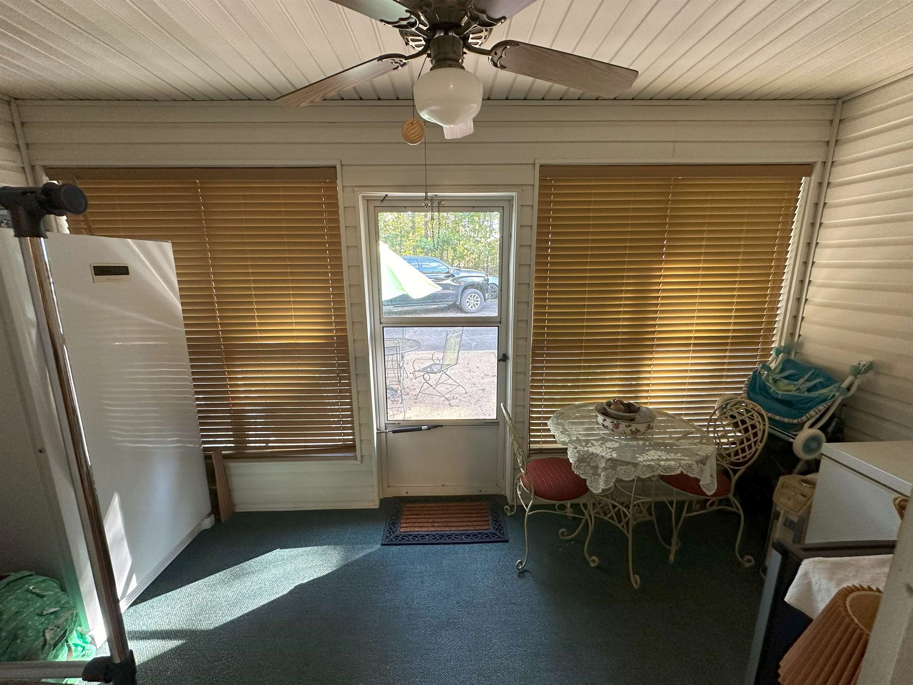 883 Crucifer Road Huron, TN 38345 - Photo 21 of 22 Interior space with wooden ceiling and ceiling fan