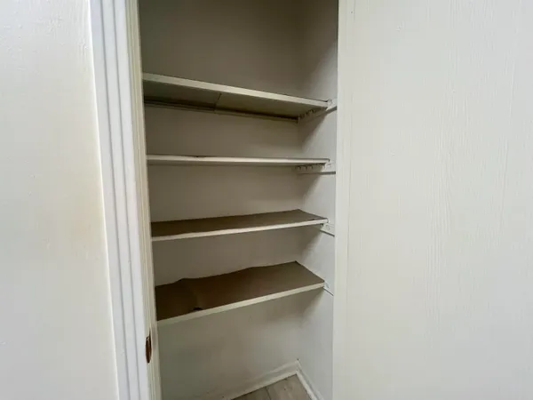 an empty room with a window