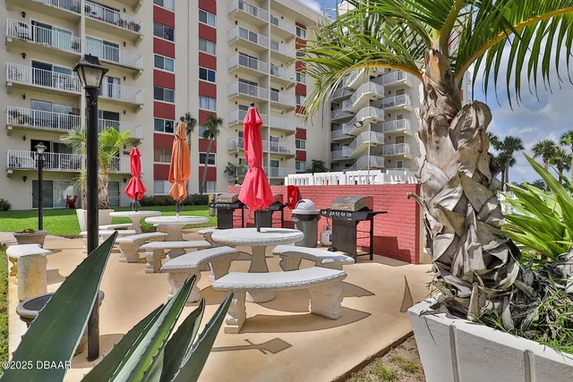 a view of outdoor space and swimming pool