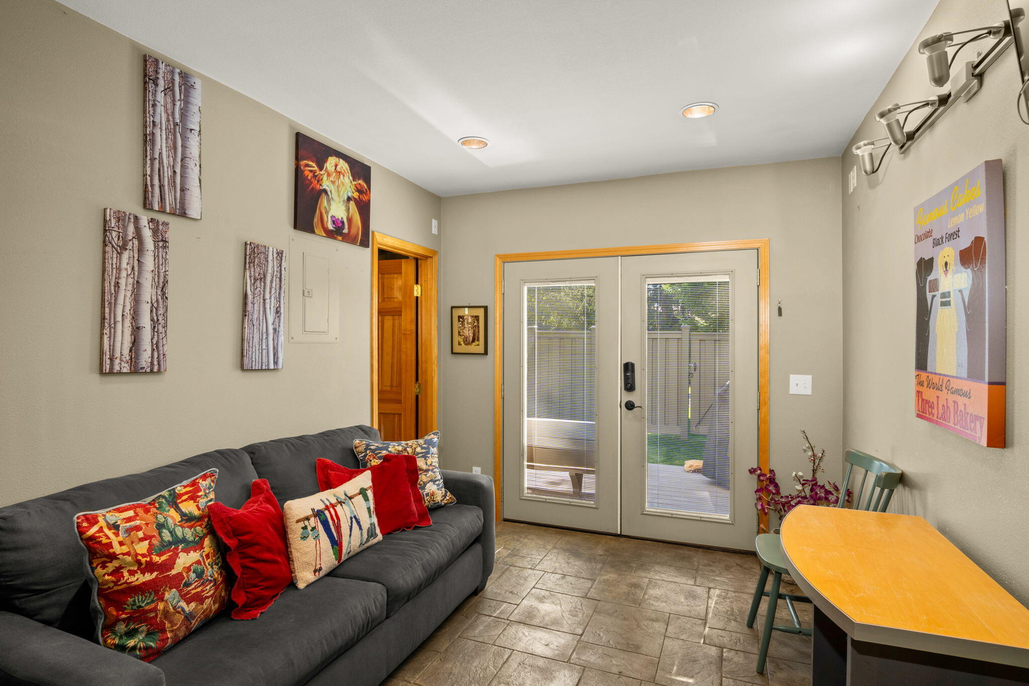 280 3rd Avenue South, Unit 24 Ketchum, ID 83340 - Photo 10 of 17 Bedroom 3 with Patio Doors