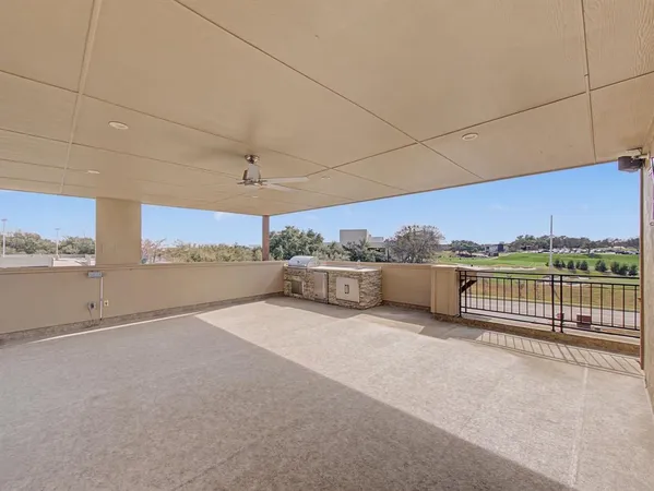 a view of a terrace with skyline