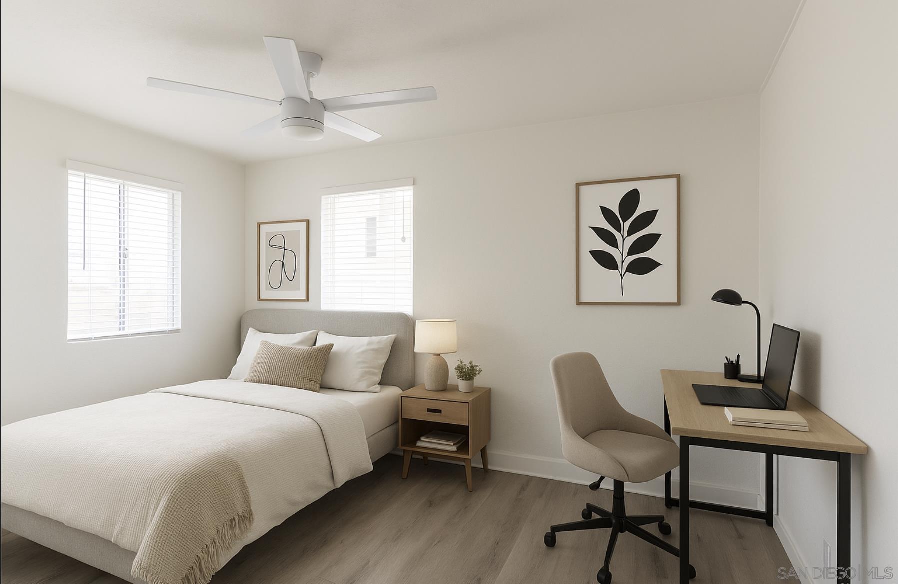 2948 Franklin Avenue San Diego, CA 92113 - Photo 15 of 47 a bedroom with a bed and a desk