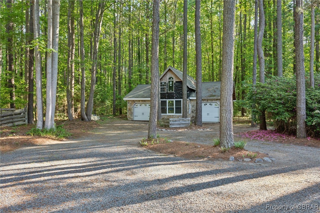 591 Plantation Road North, VA 23128 - Photo 42 of 50 Large unfinished detached garage