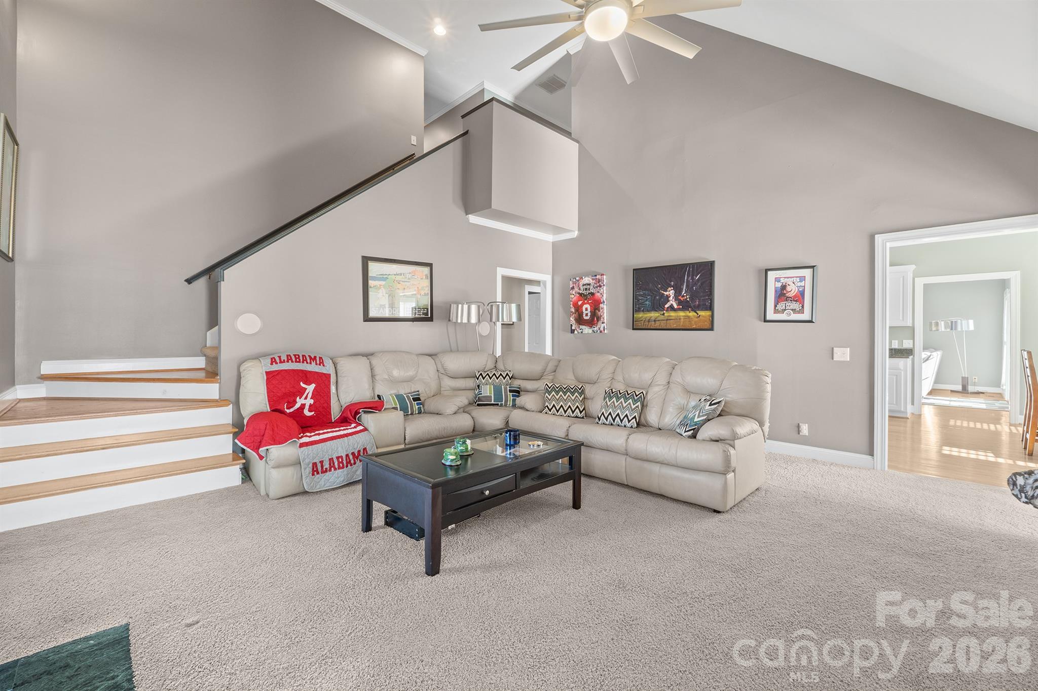 2425 Birdie Lane Northeast Conover, NC 28613 - Photo 23 of 43 a living room with furniture and a ceiling fan