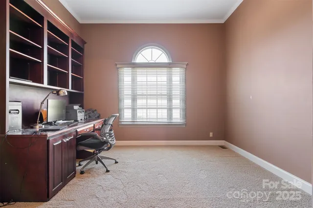 a view of workspace with a window