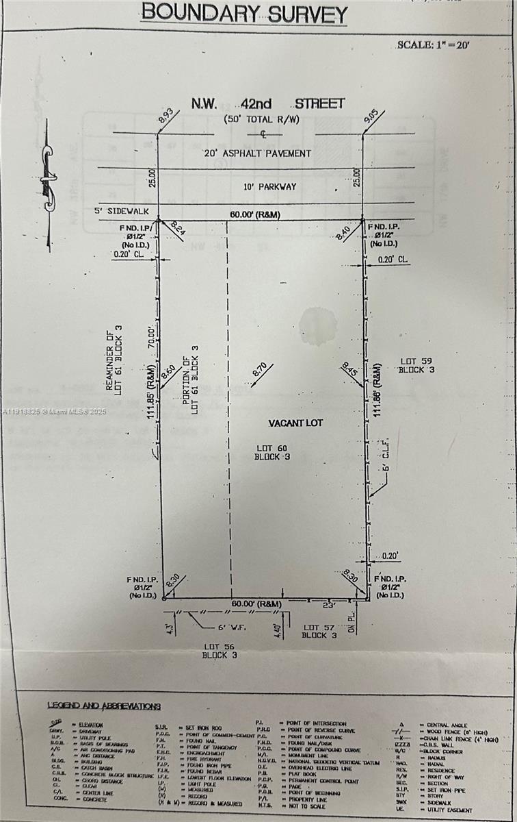 1736 Northwest 42nd Street Miami, FL 33142 - Photo 3 of 3 Boundary Survey