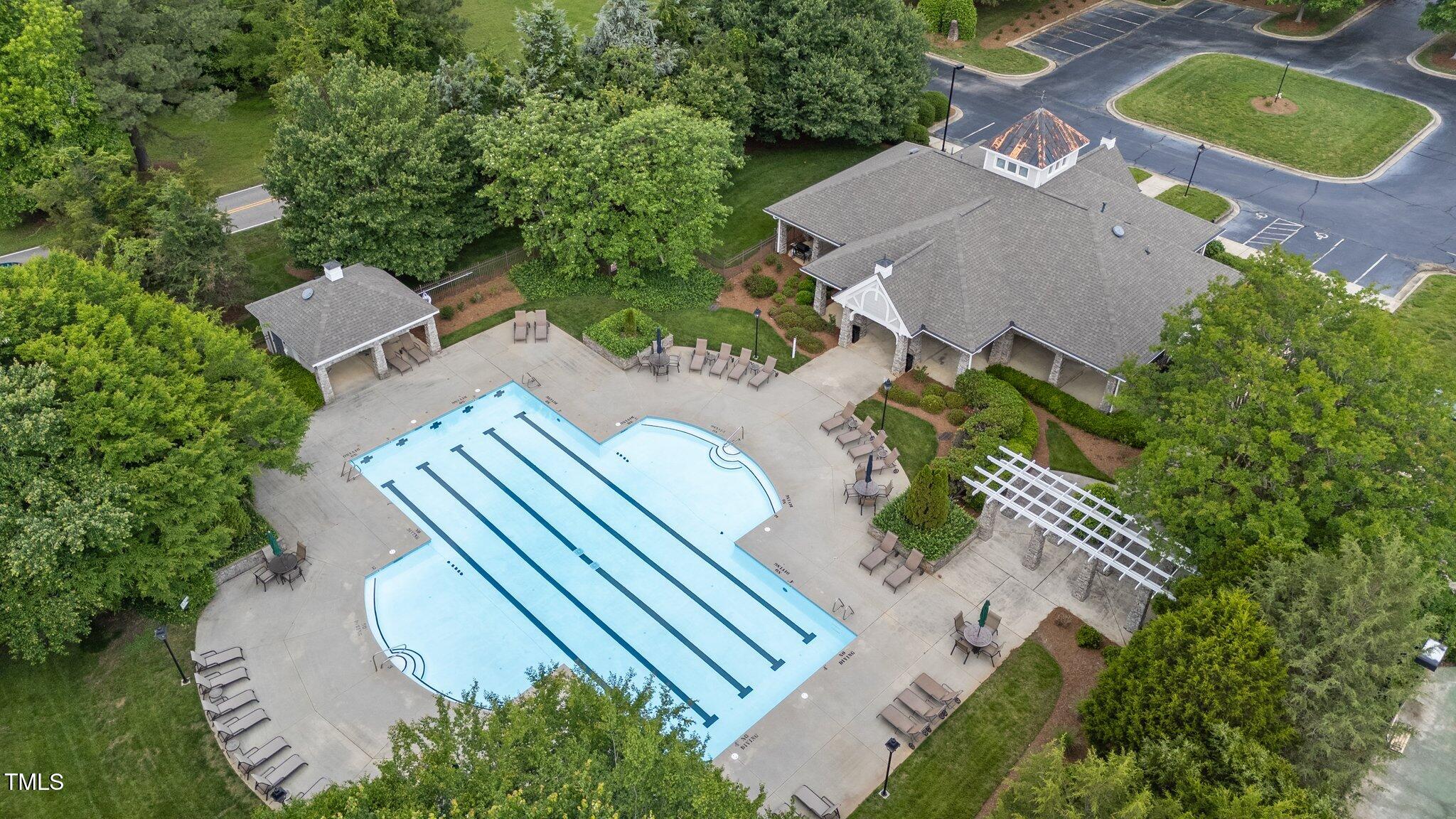 12504 Bayleaf Church Road Raleigh, NC 27614 - Photo 67 of 73 an aerial view of a house with garden space and street view