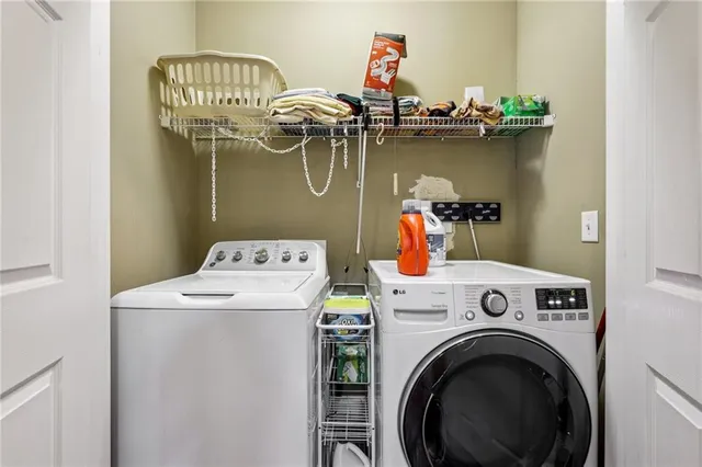 a view of a chairs and table in the patio