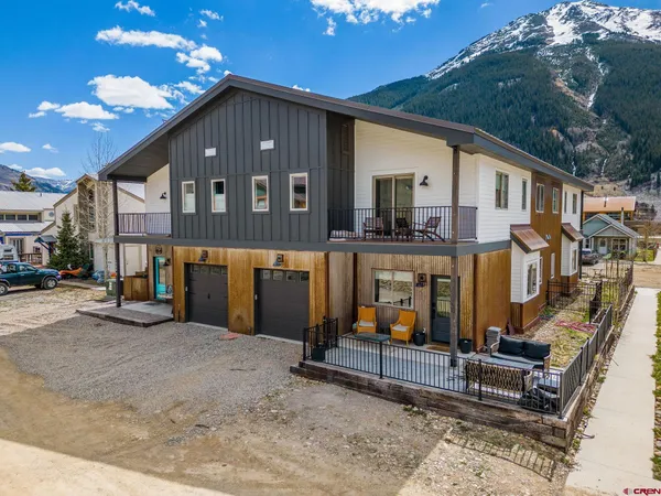 a view of a house with a large space