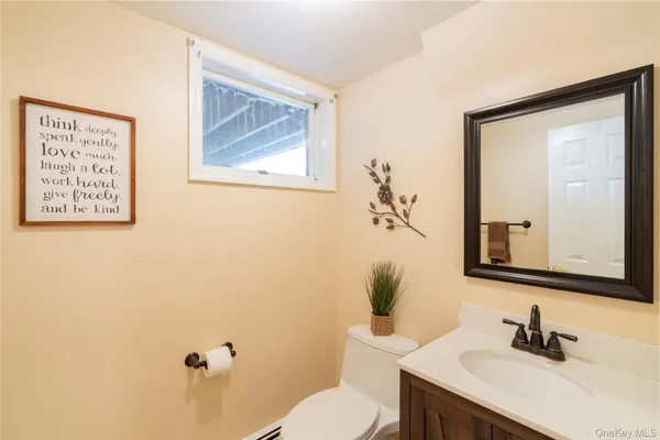 a workspace with furniture and window