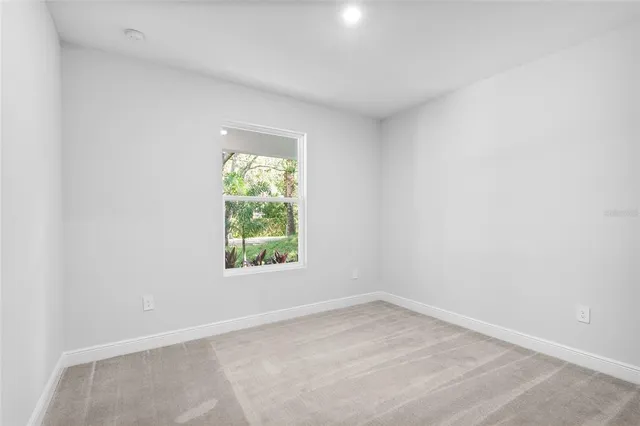 an empty room with a window