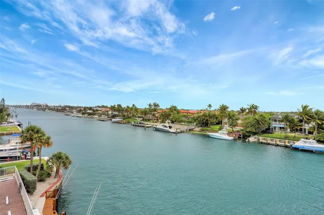 a view of a lake with houses
