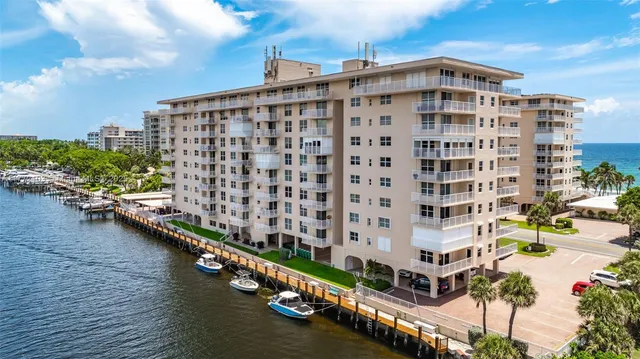 a large building with a city street