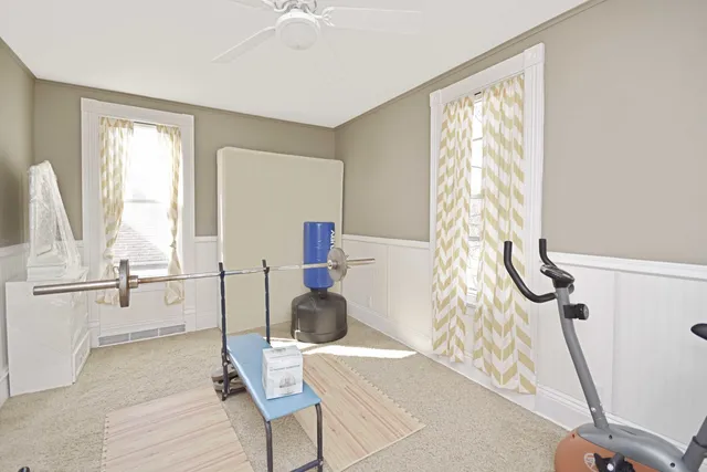 a view of a living room and a window