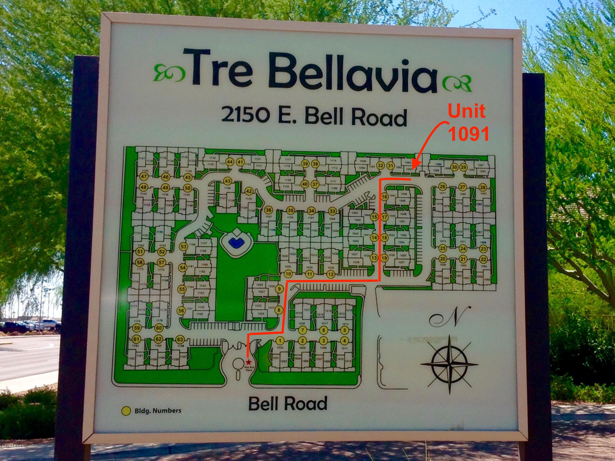 2150 East Bell Road, Unit 1091 Phoenix, AZ 85022 - Photo 2 of 20 Tre Bellavia Map to Unit 1091