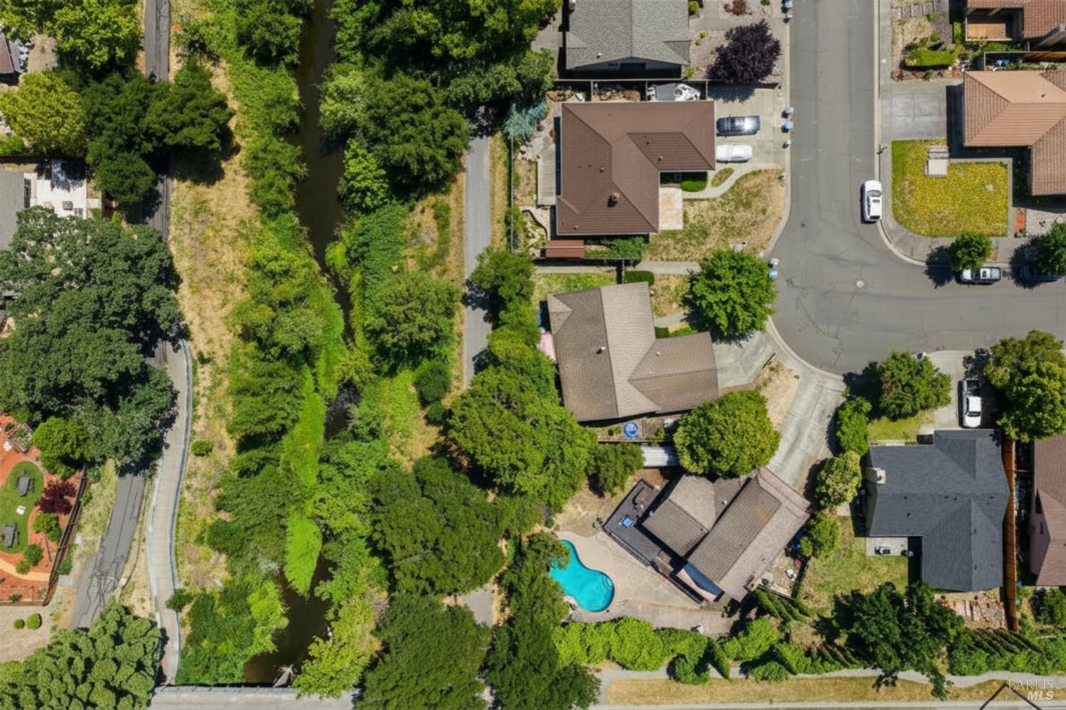 715 Placer Court Santa Rosa, CA 95401 - Photo 22 of 37 an aerial view of multiple houses with yard