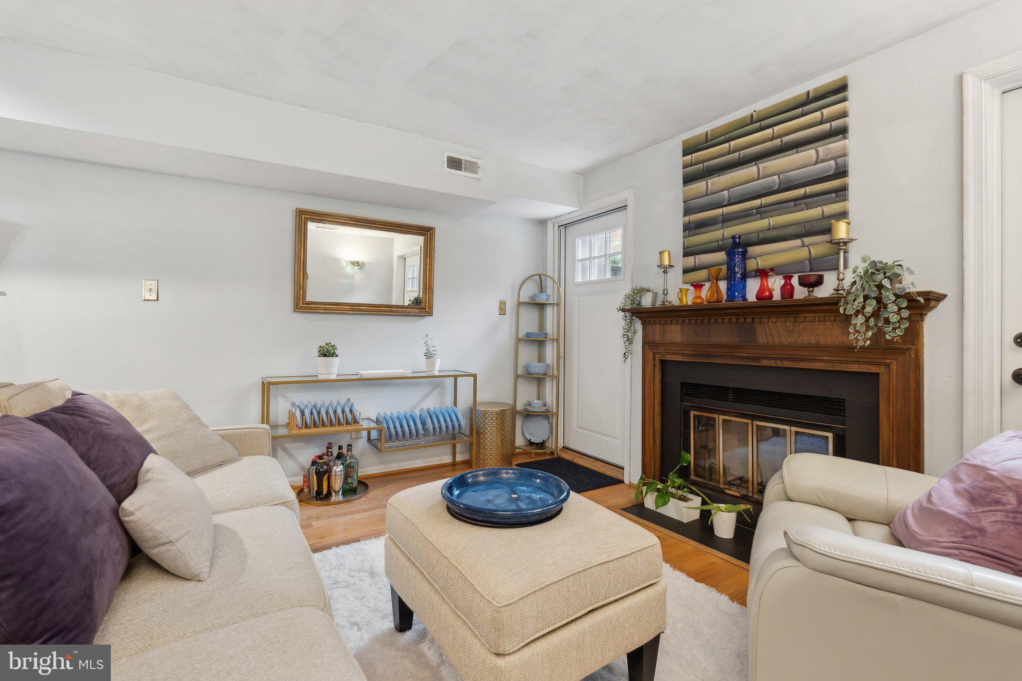 623 Jasper Street Baltimore, MD 21201 - Photo 4 of 32 a living room with furniture and a fireplace