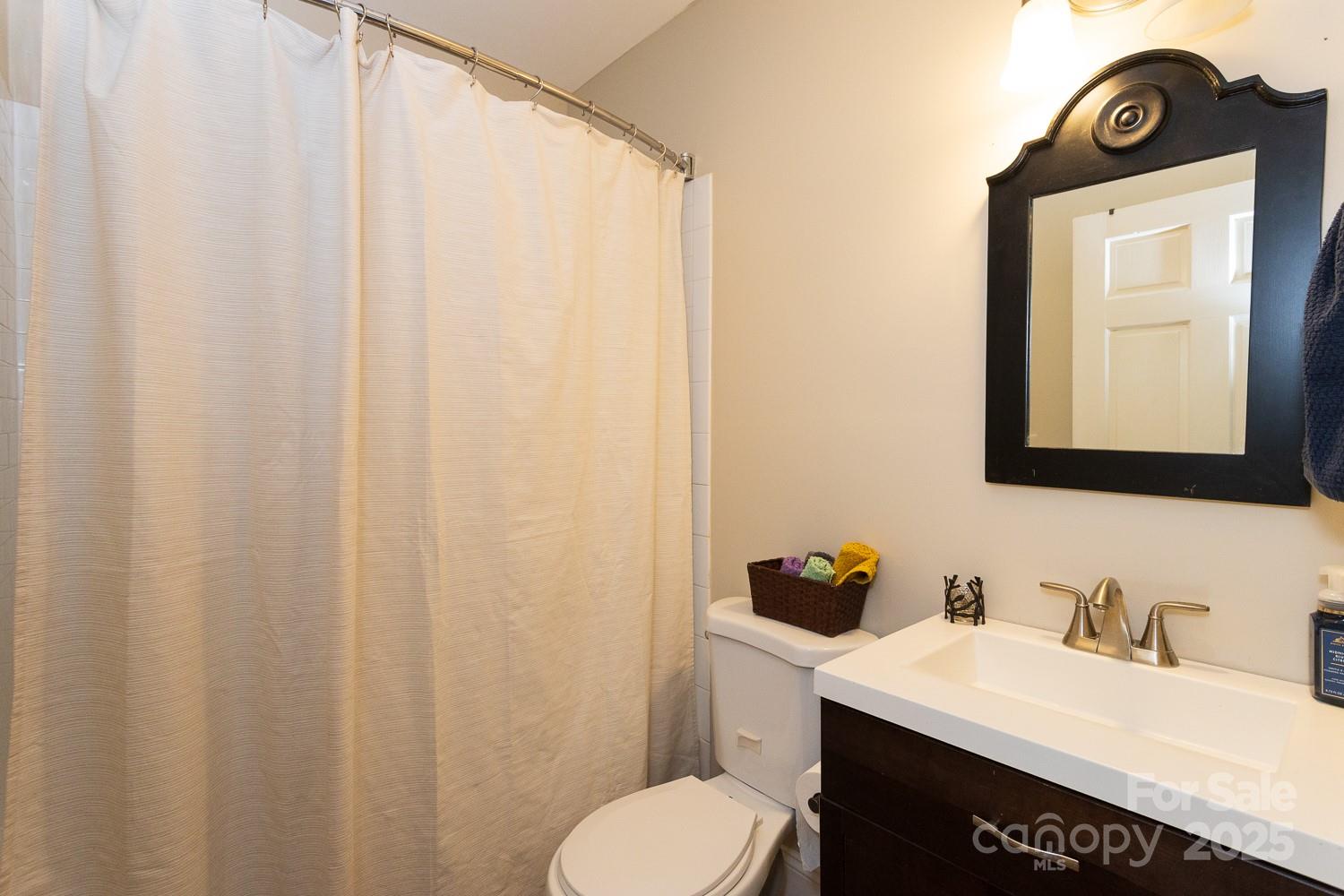 87 Pershing Road Asheville, NC 28805 - Photo 21 of 48 a bathroom with a sink vanity and a toilet