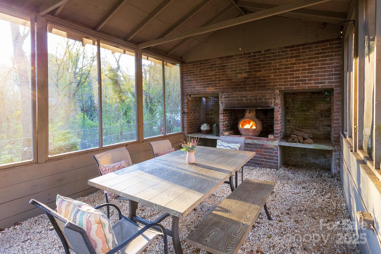 87 Pershing Road Asheville, NC 28805 - Photo 41 of 48 a living room with furniture and a fireplace