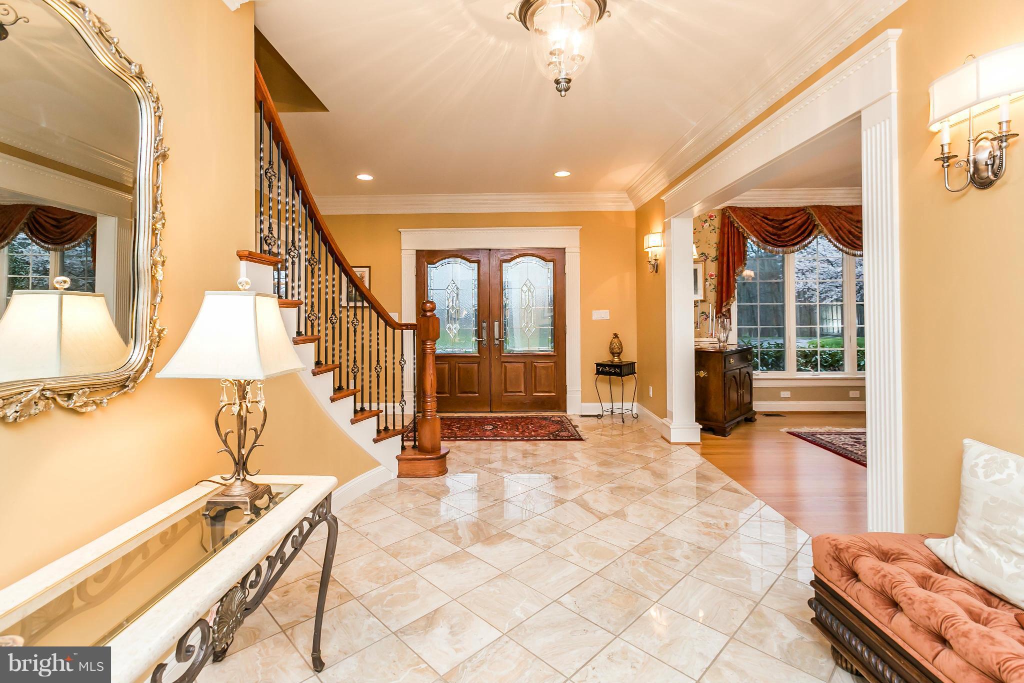 109 Graystone Farm Road Parkton, MD 21120 - Photo 5 of 30 Marble Entry Foyer with custom woodworking trim