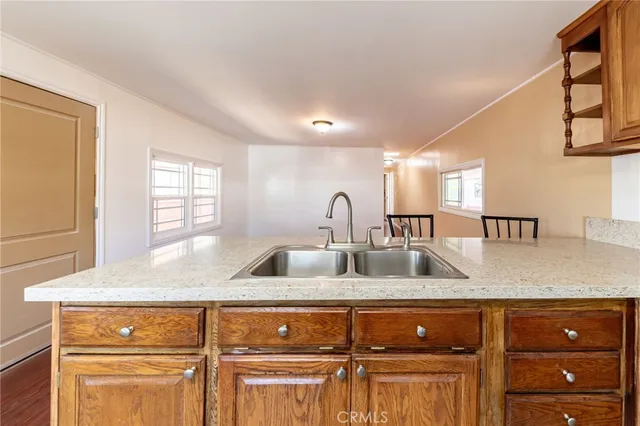 a close view of sink and mirror