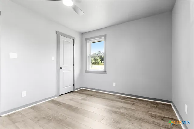 an empty room with a window