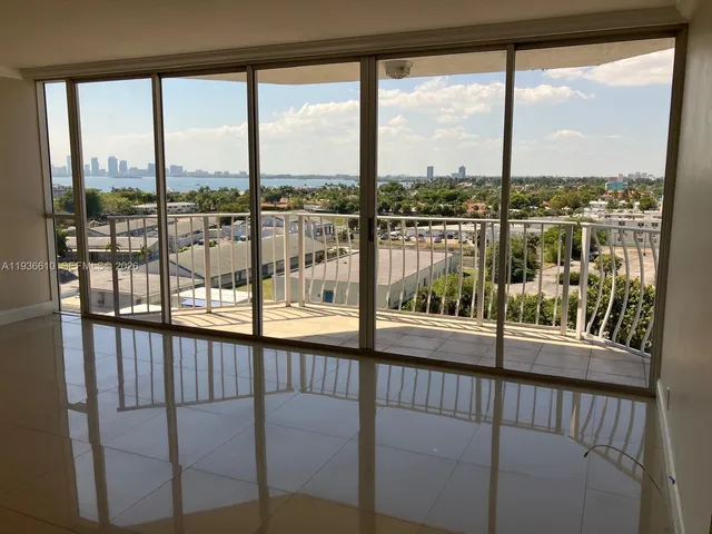 a view of a city from a balcony