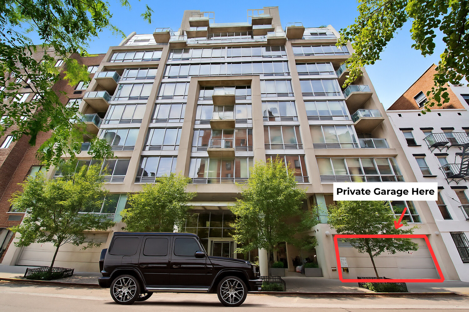444 West 19th Street, Unit 201 Manhattan, NY 10011 - Photo 10 of 12 a car parked in front of a building