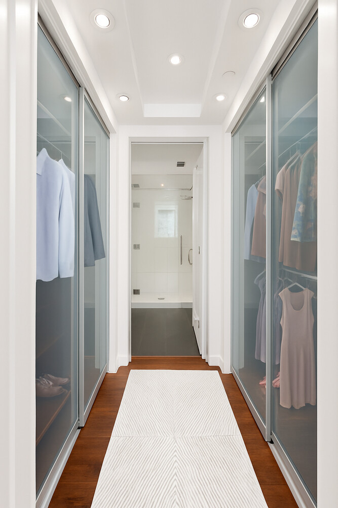 444 West 19th Street, Unit 201 Manhattan, NY 10011 - Photo 6 of 12 a bathroom with a shower and a glass door