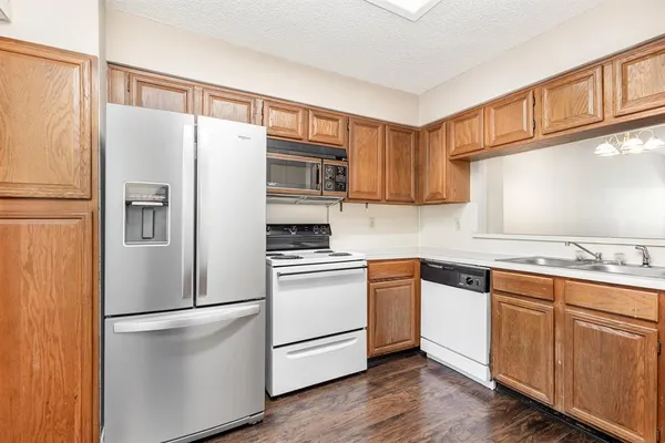 a view of a house with a large window
