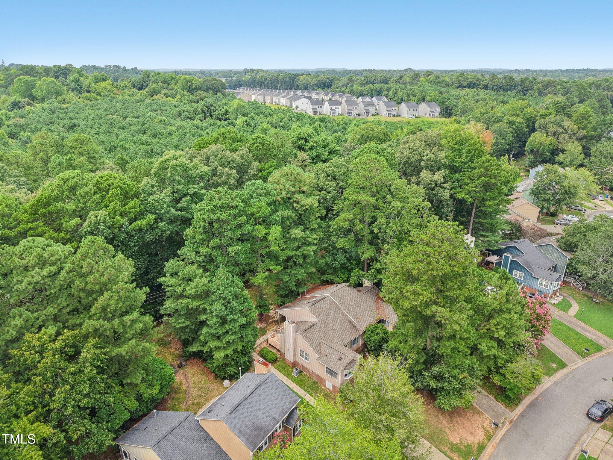 3534 Rawdon Drive Durham, NC 27713 - Photo 38 of 43 an aerial view of a house with a yard