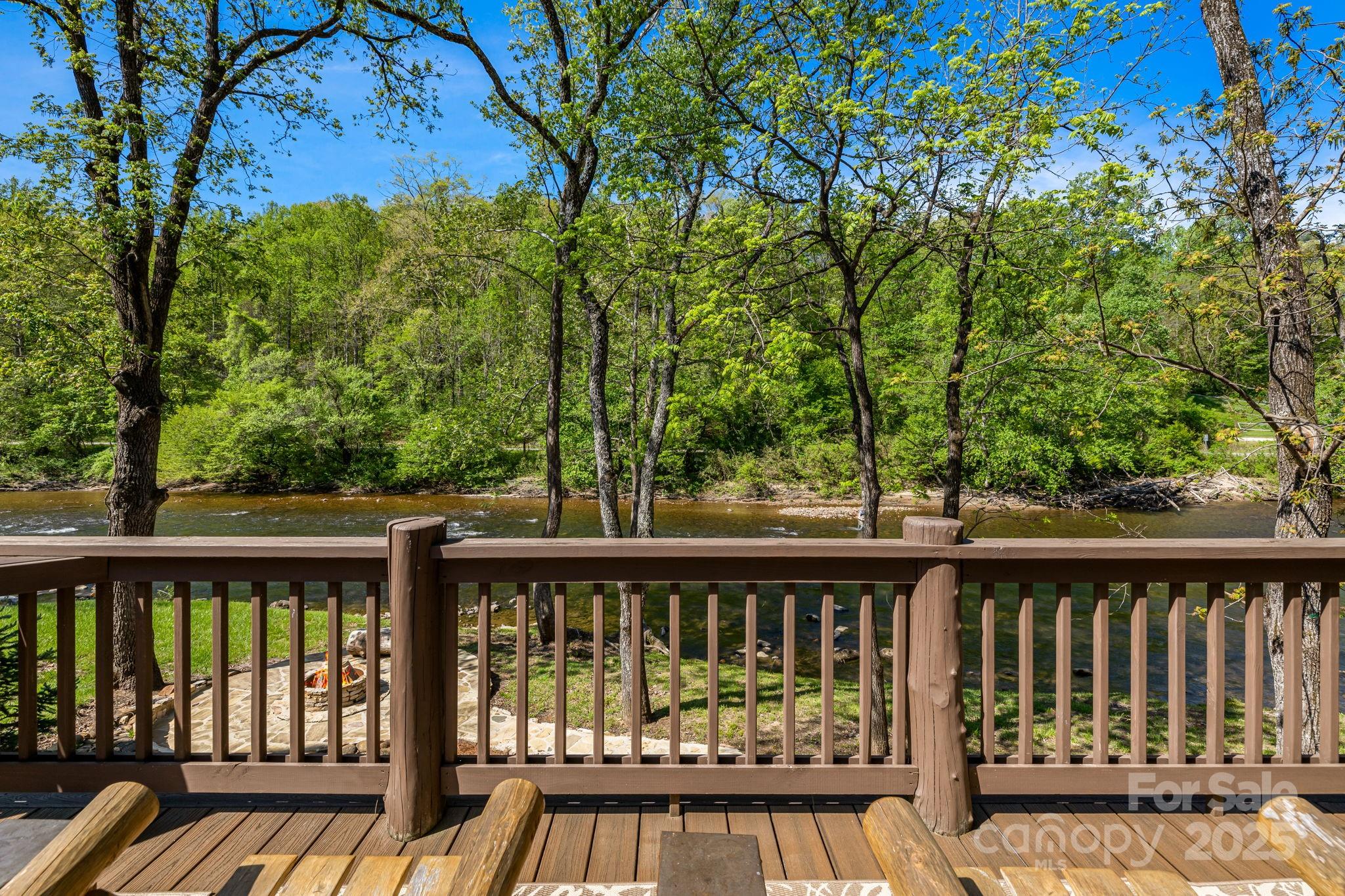 36 Chimney Stone Way Cullowhee, NC 28723 - Photo 32 of 47 a view of a balcony with wooden floor and fence