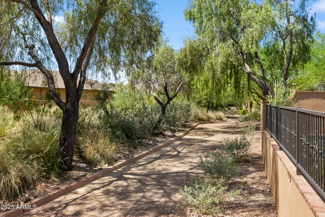 a view of backyard with green space