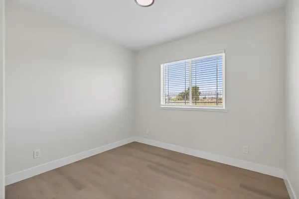 an empty room with a window