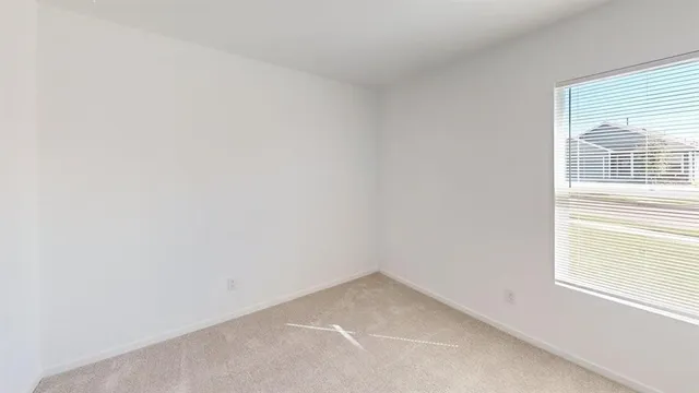 a view of a small space with window