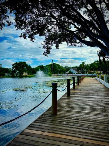 a bench sitting on a wooden floor