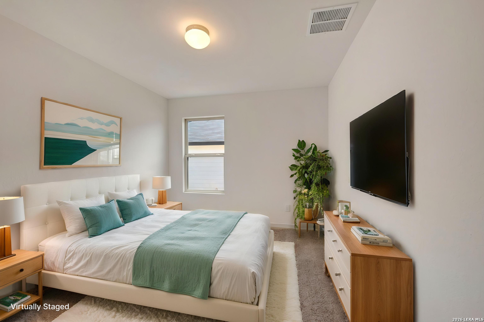 2829 Sun Bayou Seguin, TX 78155 - Photo 30 of 45 a bedroom with a bed and a flat screen tv