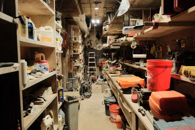 a view of store room with washer and dryer