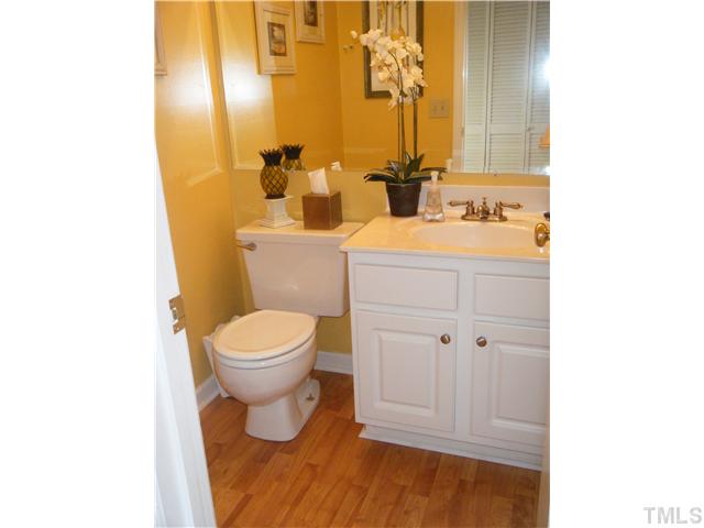 2406 Condor Court Raleigh, NC 27615 - Photo 10 of 16 a bathroom with a sink a toilet and mirror